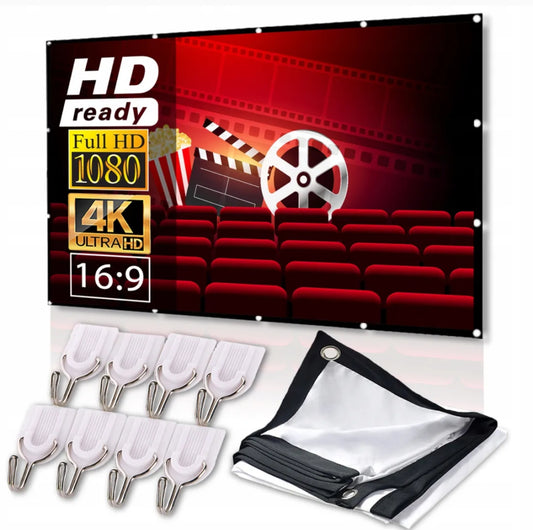 Ekran Projekcyjny 100” – Kino Plenerowe | Składany, Lekki, Outdoor